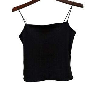 Madewell Ribbed Spaghetti Strap Tank – Black – NWT – M
